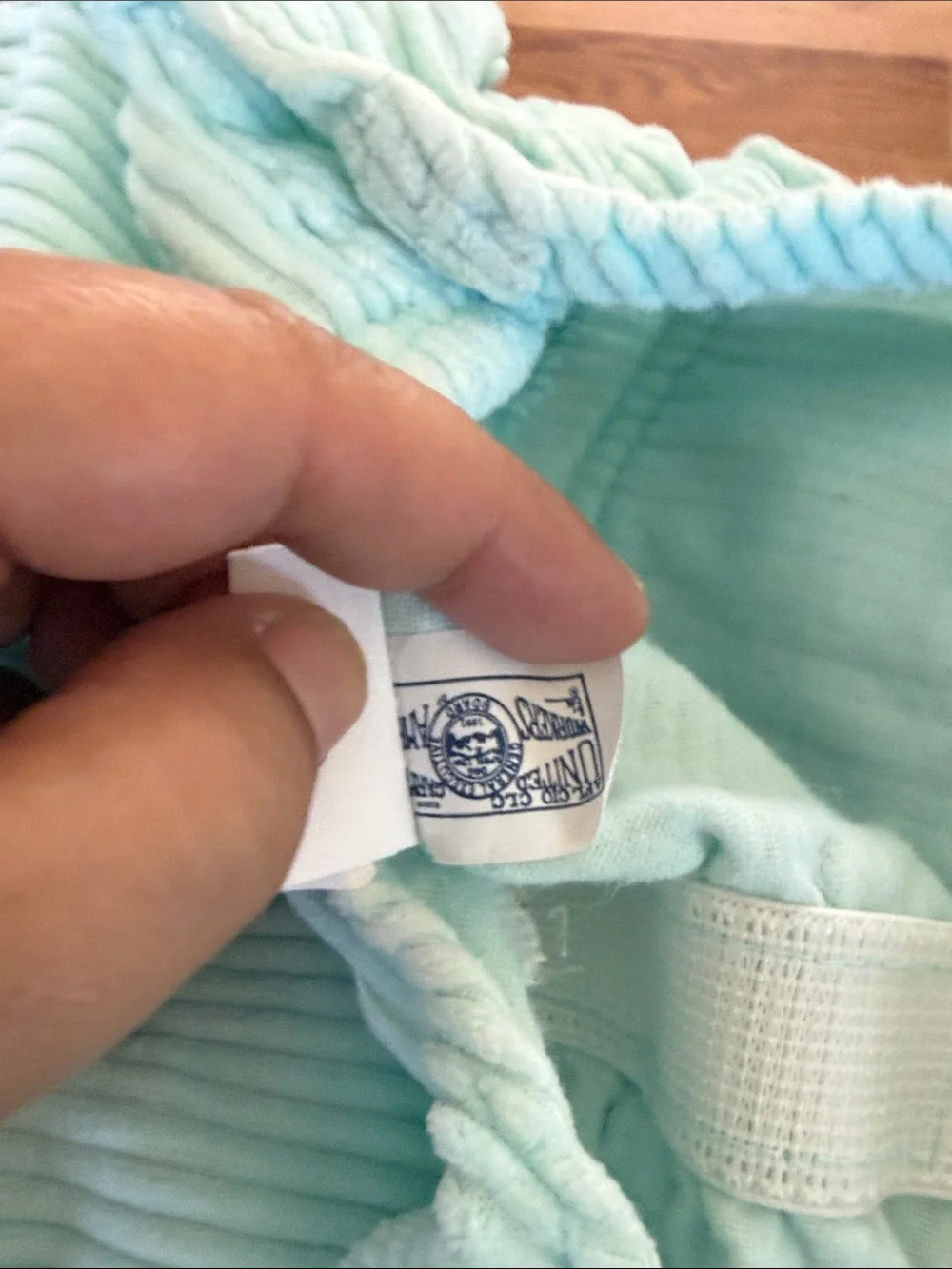Vintage OshKosh B'gosh Mint Green Corduroy Overalls size 24 months
